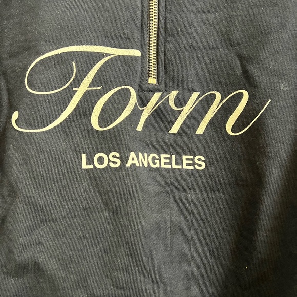 FORM Los Angeles Quarter Zip Sweatshirt Small Navy - Picture 3 of 5